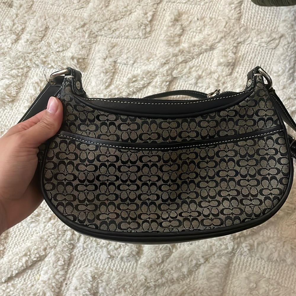 Vintage Coach Signature Canvas Crossbody Bag